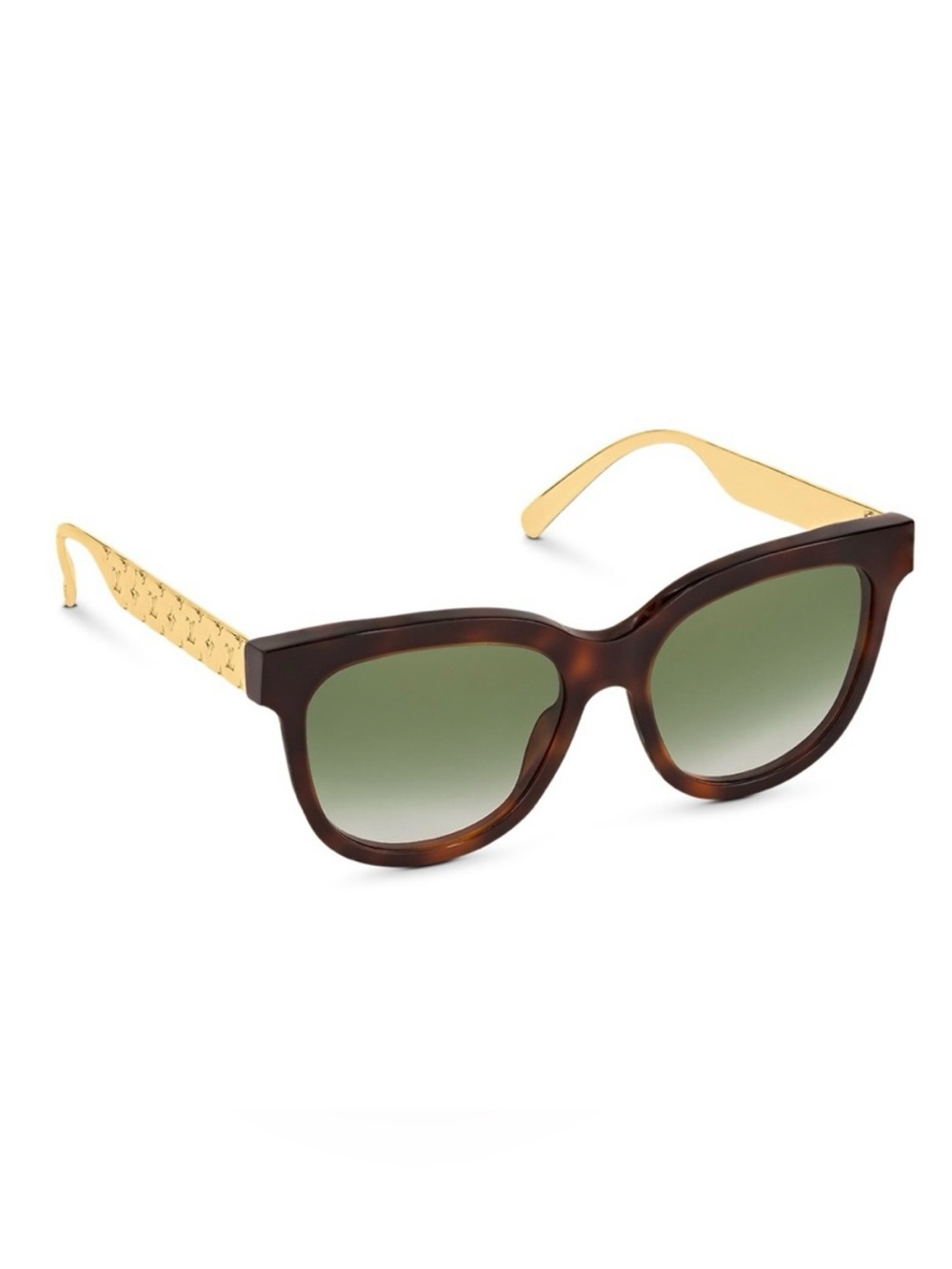 Louis Vuitton empreinte metal dark tortoise brown round shaped sunglasses